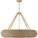 Gaia 6 Light 40 inch Warm Brass Pendant Ceiling Light