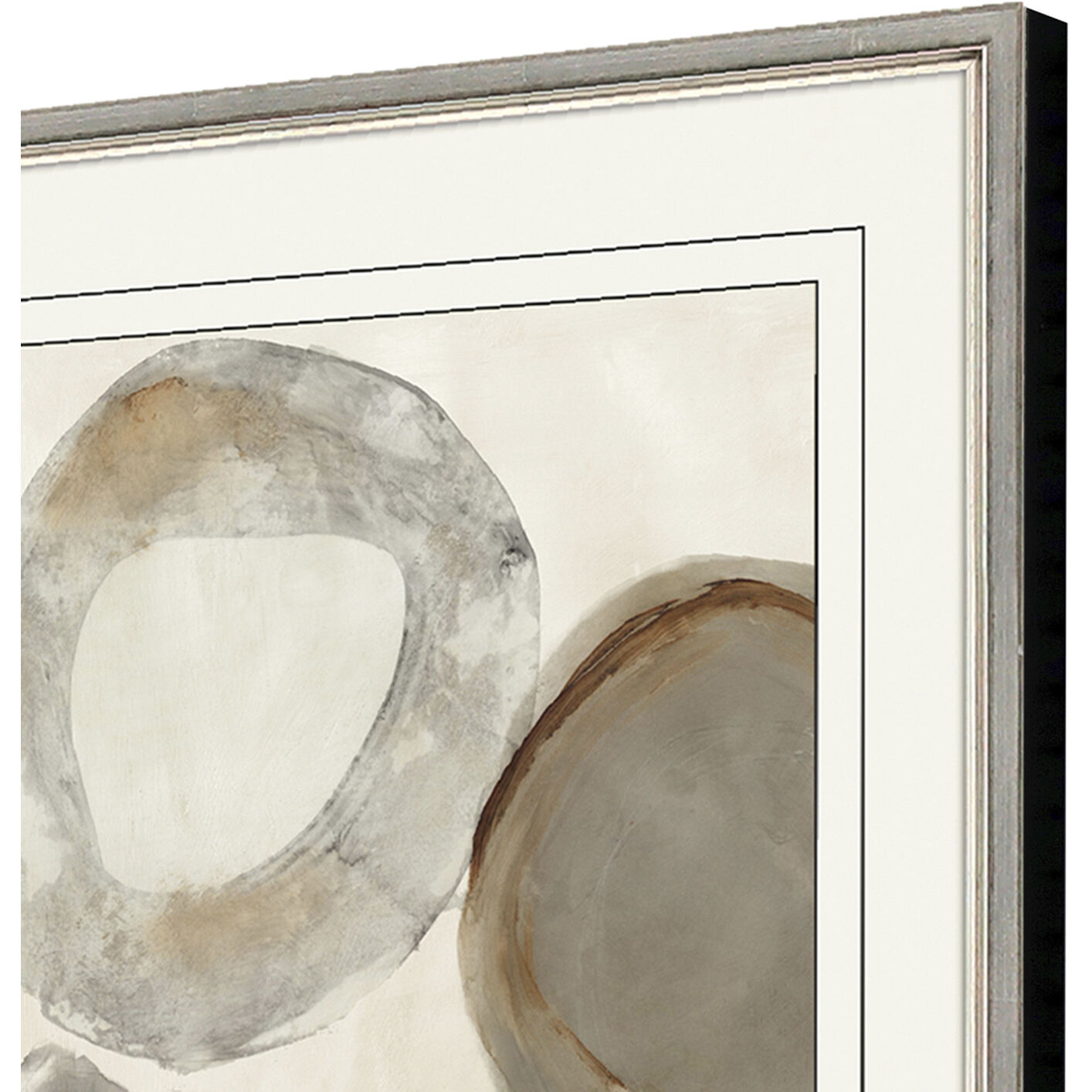 Geometrics Gray and Black and Brown and Neutral Framed Art