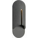 Clog LED 16 inch Basalt Stone and Black Outdoor Wall Light in 3000K, Bassalt Stone and Black