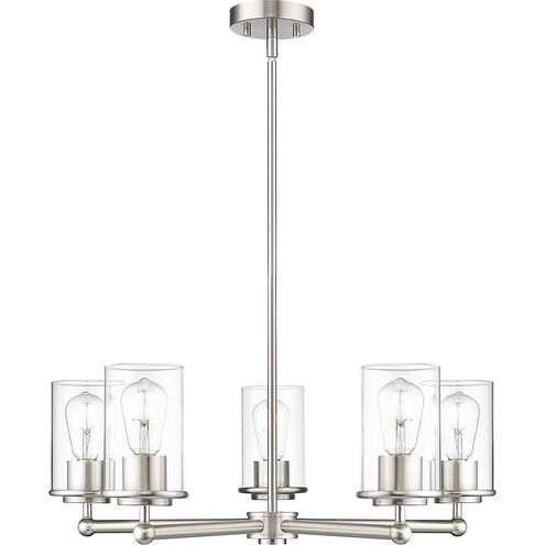 Thayer 5 Light 26 inch Brushed Nickel Chandelier Ceiling Light
