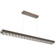 Tessera LED 62.6 inch Burnished Bronze with Matte Black Linear Chandelier Ceiling Light