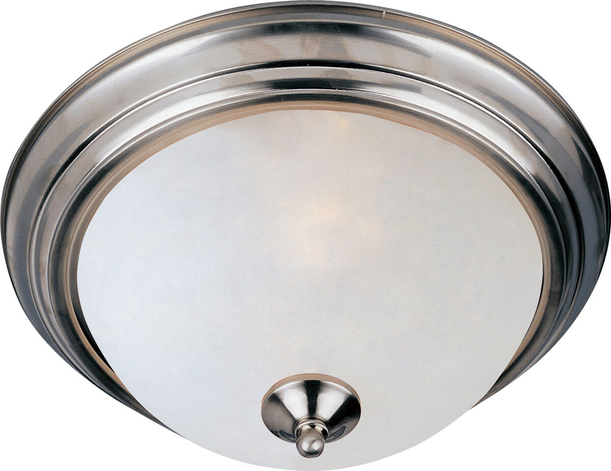 Essentials - 584x 1 Light 12 inch Satin Nickel Flush Mount Ceiling Light in Frosted