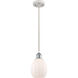 Ballston Eaton LED 6 inch White and Polished Chrome Mini Pendant Ceiling Light, Ballston