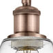 Ballston Cindyrella LED 6 inch Antique Copper Sconce Wall Light in Clear Glass