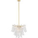 Regent 9 Light 23 inch Legacy Brass Chandelier Ceiling Light in Clear Crackled Glass