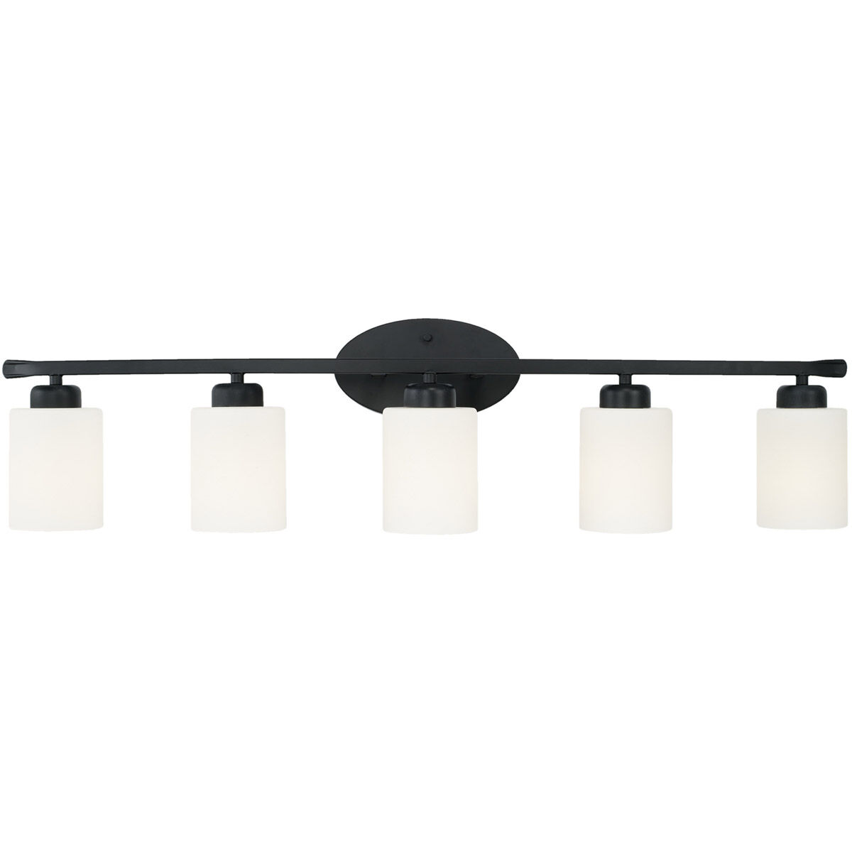 Dixon 5 Light 37 inch Matte Black Vanity Light Wall Light