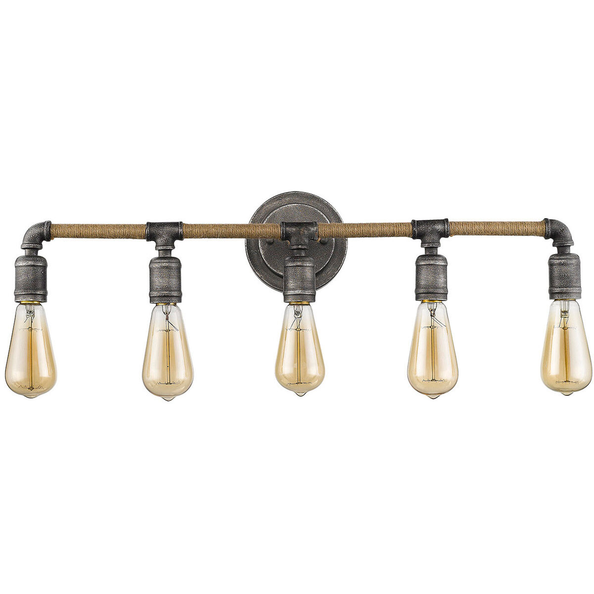 Grayson 5 Light 28 inch Antique Gray Vanity Light Wall Light