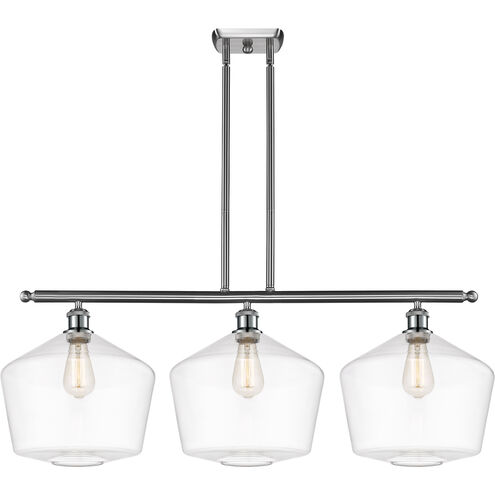 Ballston Cindyrella LED 39 inch Brushed Satin Nickel Island Light Ceiling Light in Clear Glass