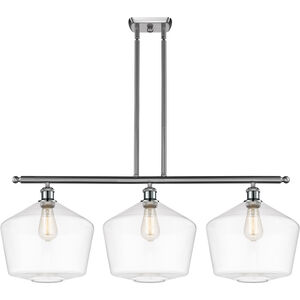 Ballston Cindyrella LED 39 inch Brushed Satin Nickel Island Light Ceiling Light in Clear Glass