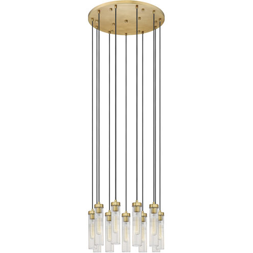 Beau 11 Light 24 inch Rubbed Brass Chandelier Ceiling Light