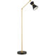 Avignon 62 inch 7.00 watt Polished Brass/Oil Rubbed Bronze/Black Floor Lamp Portable Light, Suzanne Duin Collection