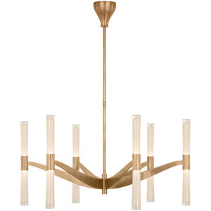 AERIN Brenta LED 40 inch Hand-Rubbed Antique Brass Chandelier Ceiling Light, Extra Large