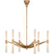 AERIN Brenta LED 40 inch Hand-Rubbed Antique Brass Chandelier Ceiling Light, Extra Large