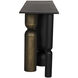 Figaro 71 X 17 inch Matte Black and Aged Brass Console