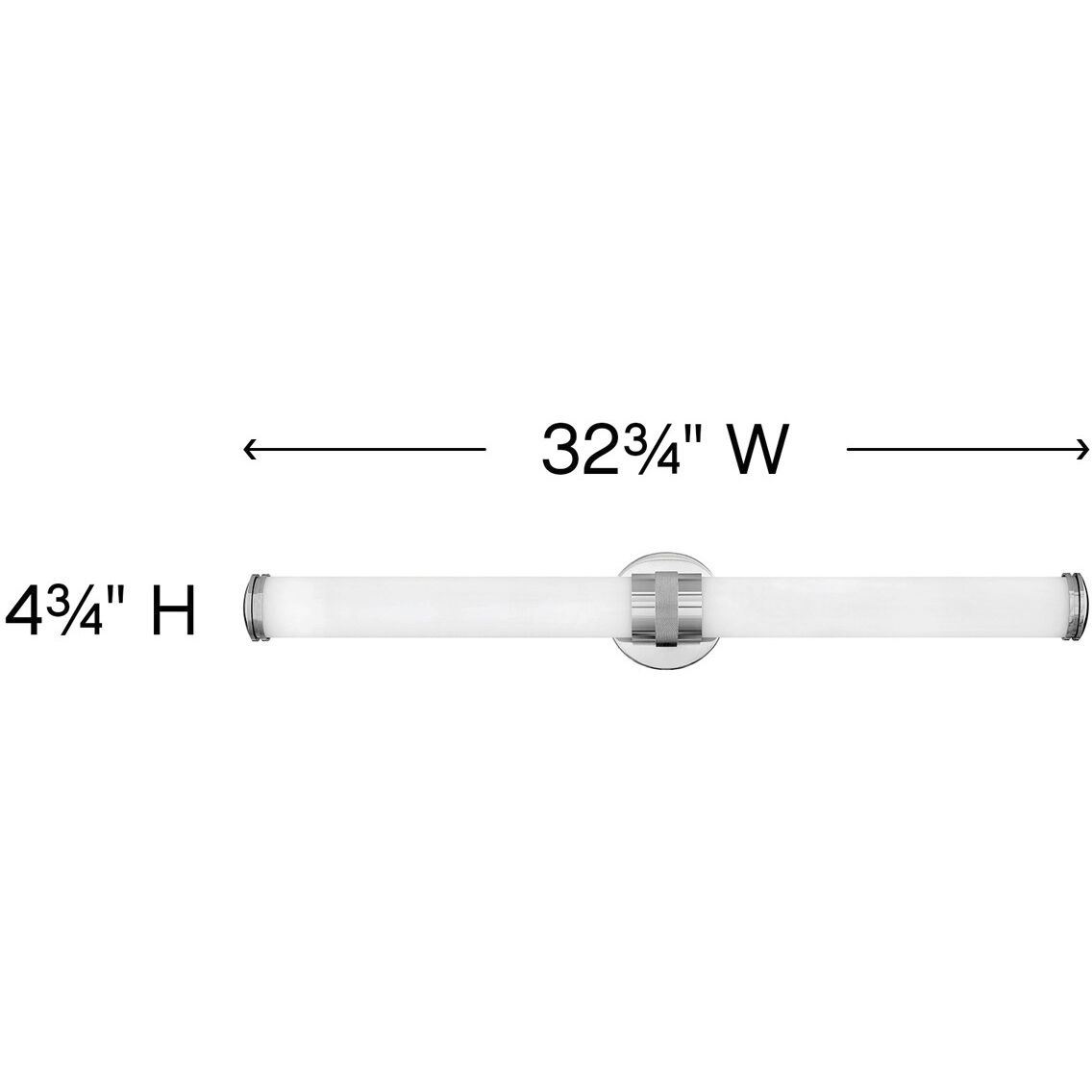 Remi LED 33 inch Chrome Vanity Light Wall Light, Vertical