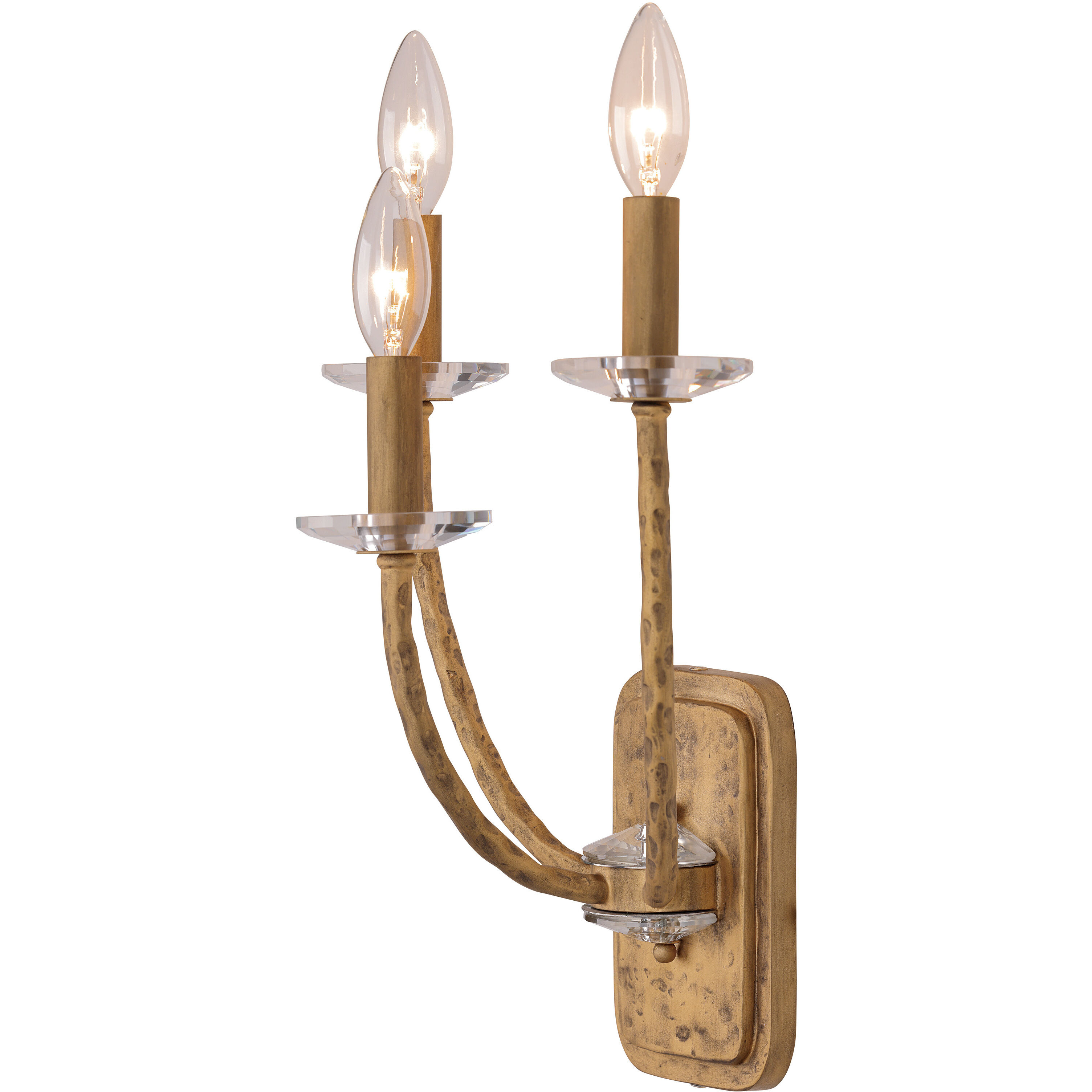 Atella 3 Light 10 inch Ashen Gold Wall Sconce Wall Light