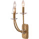 Atella 3 Light 10 inch Ashen Gold Wall Sconce Wall Light