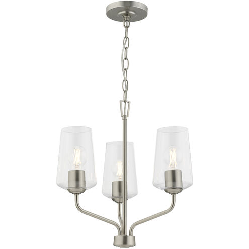 Celino 3 Light 18 inch Brushed Nickel Chandelier Ceiling Light