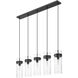 Fontaine Linear Chandelier Ceiling Light in Matte Black
