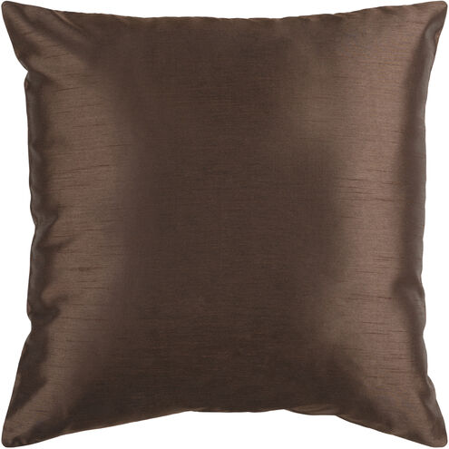 Solid Luxe 22 X 22 inch Dark Brown Pillow Kit, Square