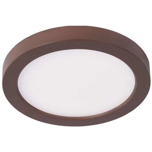Round LED 5 inch Nickel Flush Mount Ceiling Light in 3500K, 5in