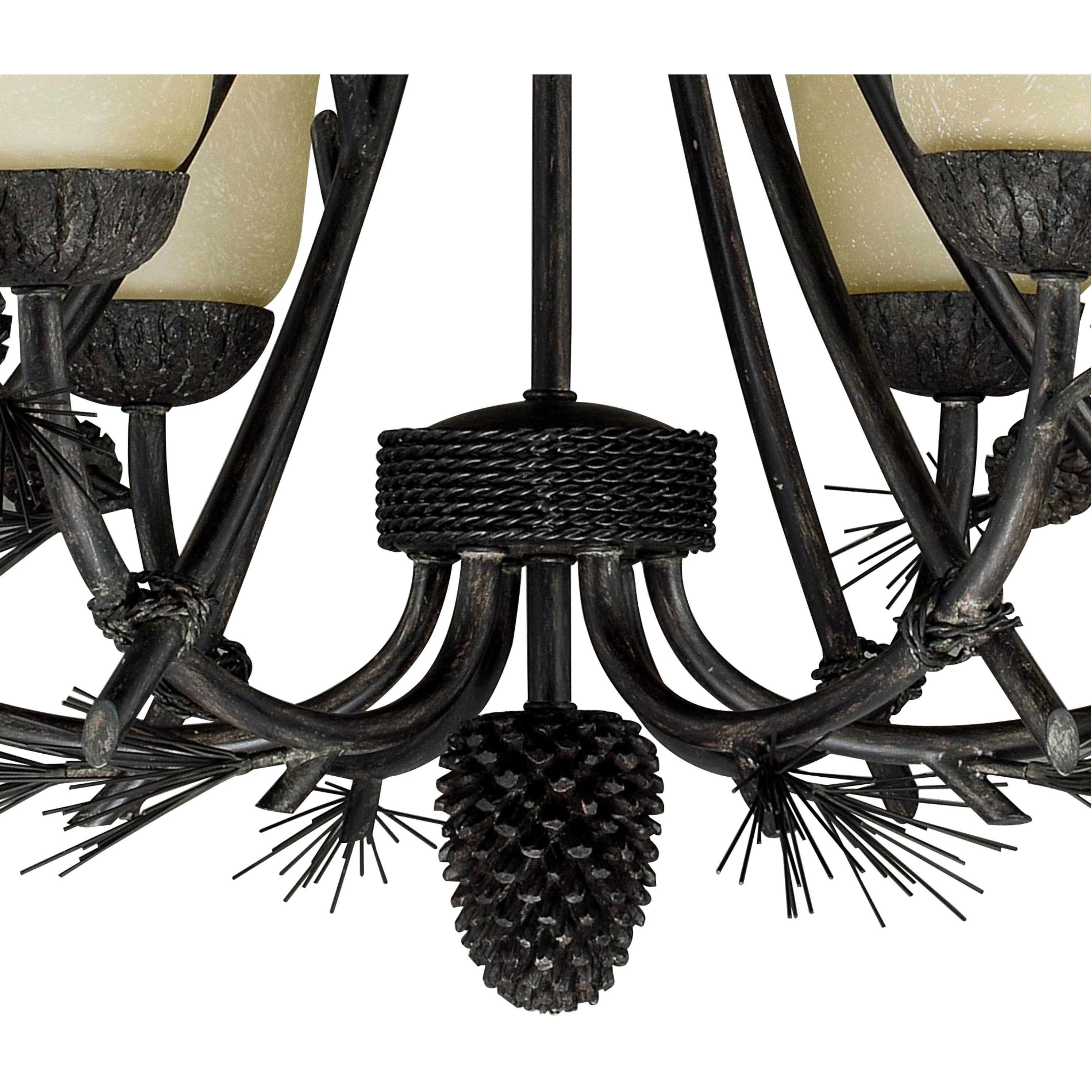 Sierra LED 27 inch Black Walnut Chandelier Ceiling Light