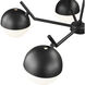 Realm Sphere 5 Light 32 inch Matte Black Chandelier Ceiling Light