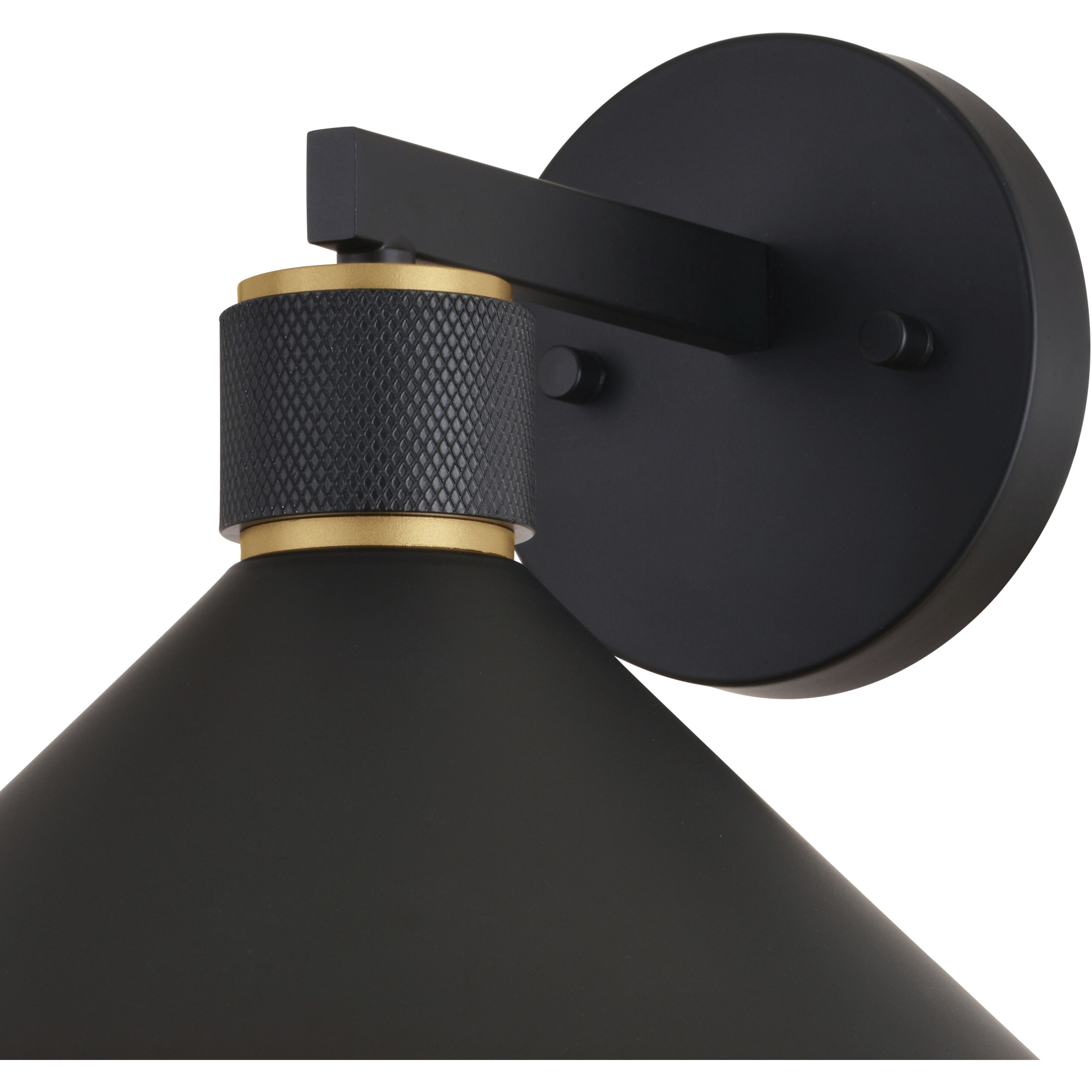 Dunbar LED 8.5 inch Matte Black and Gold Outdoor Wall