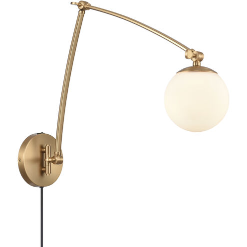 Caroline 25.5 inch 60.00 watt Brushed Gold Swingarm Sconce Wall Light