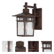 Cove Neck 1 Light 14 inch Rustic Bronze Outdoor Wall Light