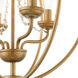 Arabella 4 Light 15 inch Antique Gold Leaf Convertible Mini Chandelier/Ceiling Mount Ceiling Light
