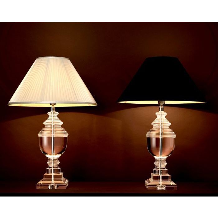 Noble 25.98 inch 100 watt Crystal Glass Table Lamp Portable Light