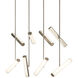 Axis LED 36.13 inch Champagne Gold Pendant Ceiling Light in Frosted