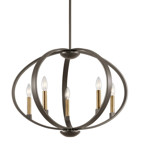 Elata 5 Light 27 inch Olde Bronze Chandelier Round Pendant Ceiling Light