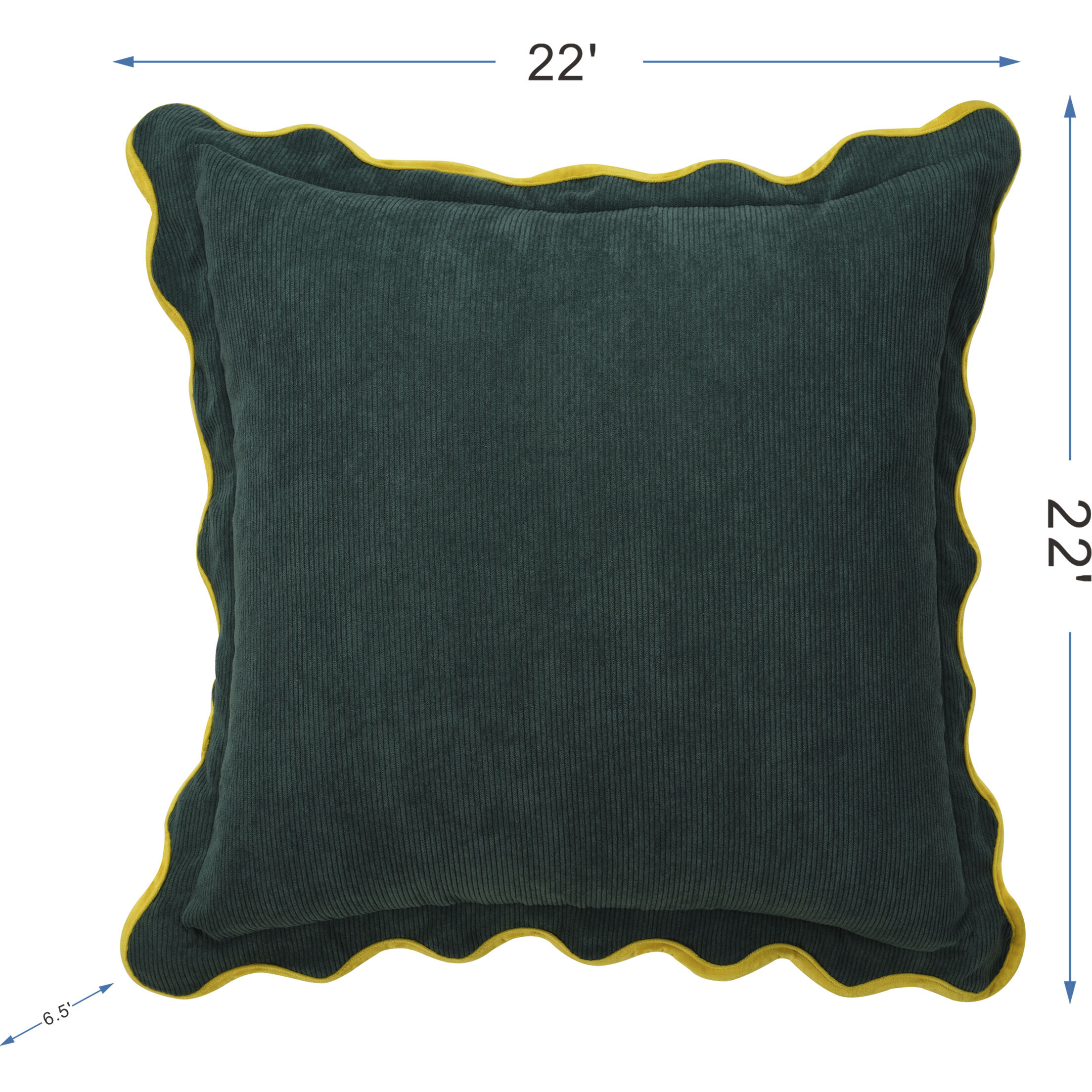 Sophie 22 X 7 inch Dark Teal Green and Pink and Yellow Pillow