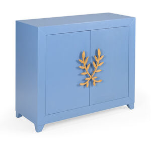 Claire Bell Cornflower Blue/Gold Leaf Cabinet
