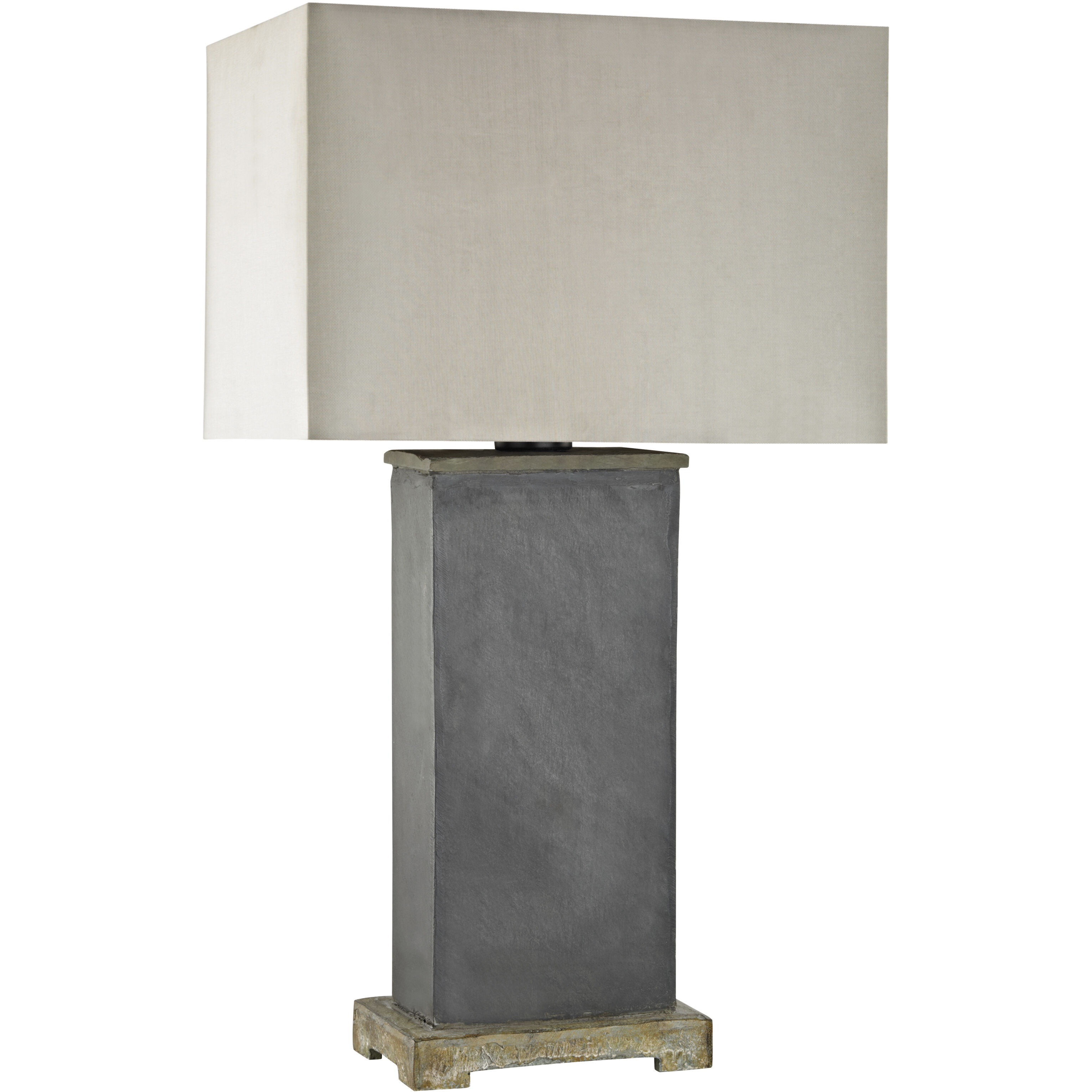Elliot Bay 28 inch 100 watt Gray with Stone Outdoor Table Lamp