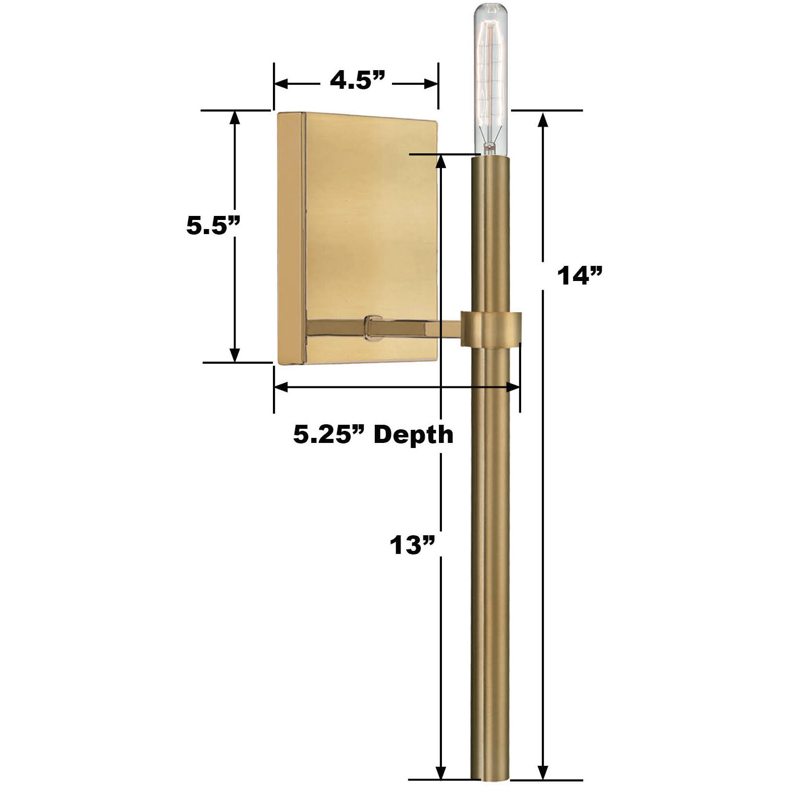 Englewood Sconce Wall Light in Gold