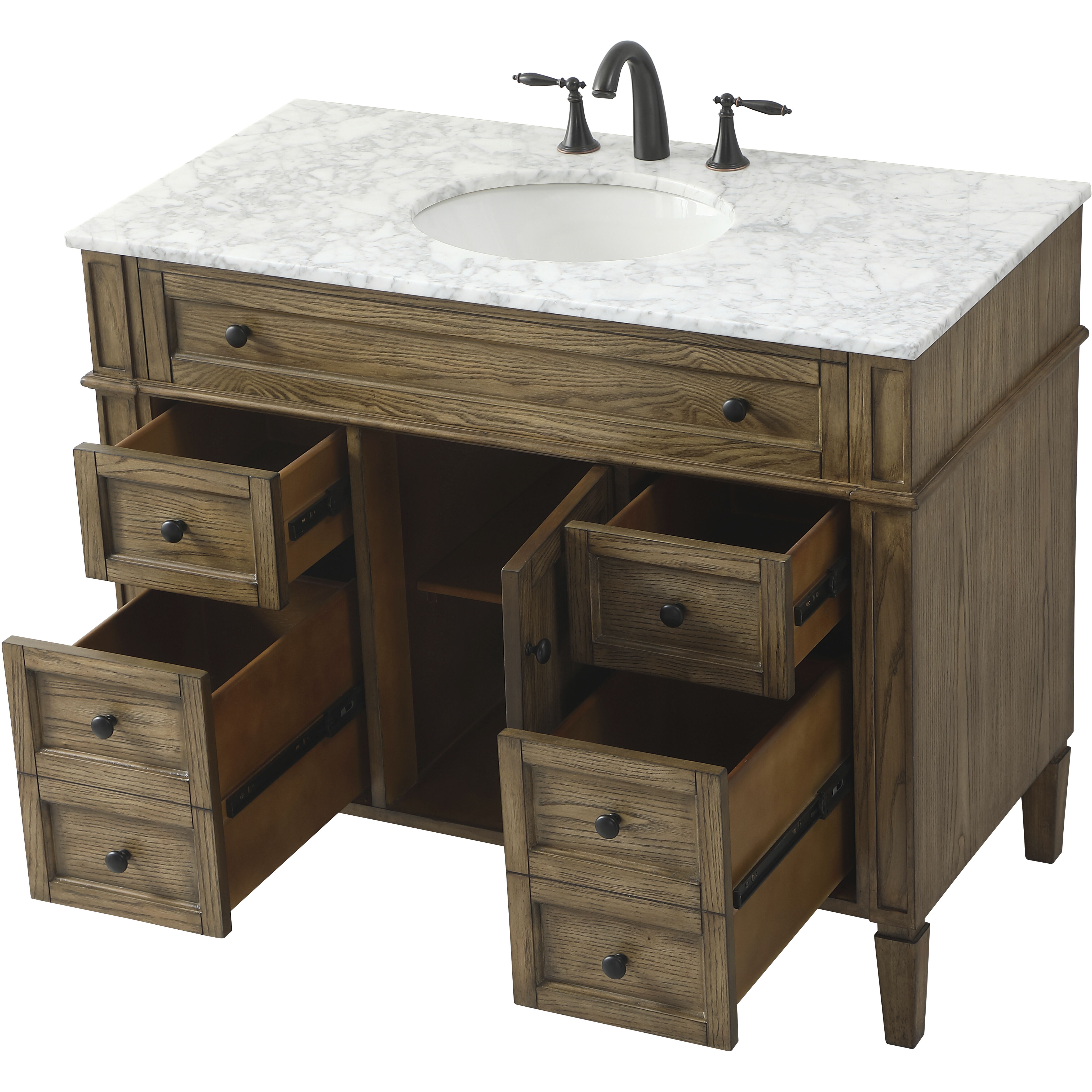 Park Avenue 42 X 22 X 35 inch Driftwood Vanity Sink Set