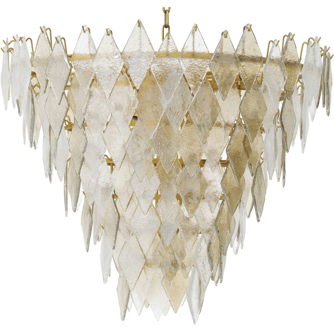 Rhombus 17 Light 35.43 inch Antique Brass Chandelier Ceiling Light, Large