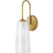 Honey 1 Light 7 inch Distressed Brass Bath Light Wall Light