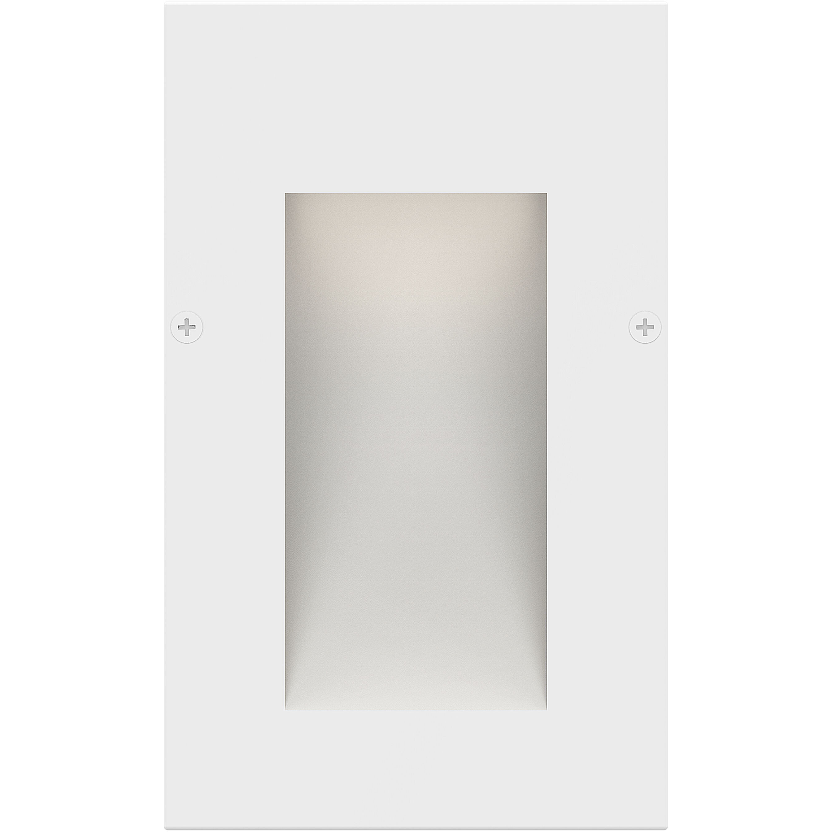 Taper 12v 1.20 watt Satin White Landscape Step Light, Vertical