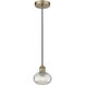 Edison Ithaca 1 Light 6 inch Antique Brass Cord Hung Mini Pendant Ceiling Light