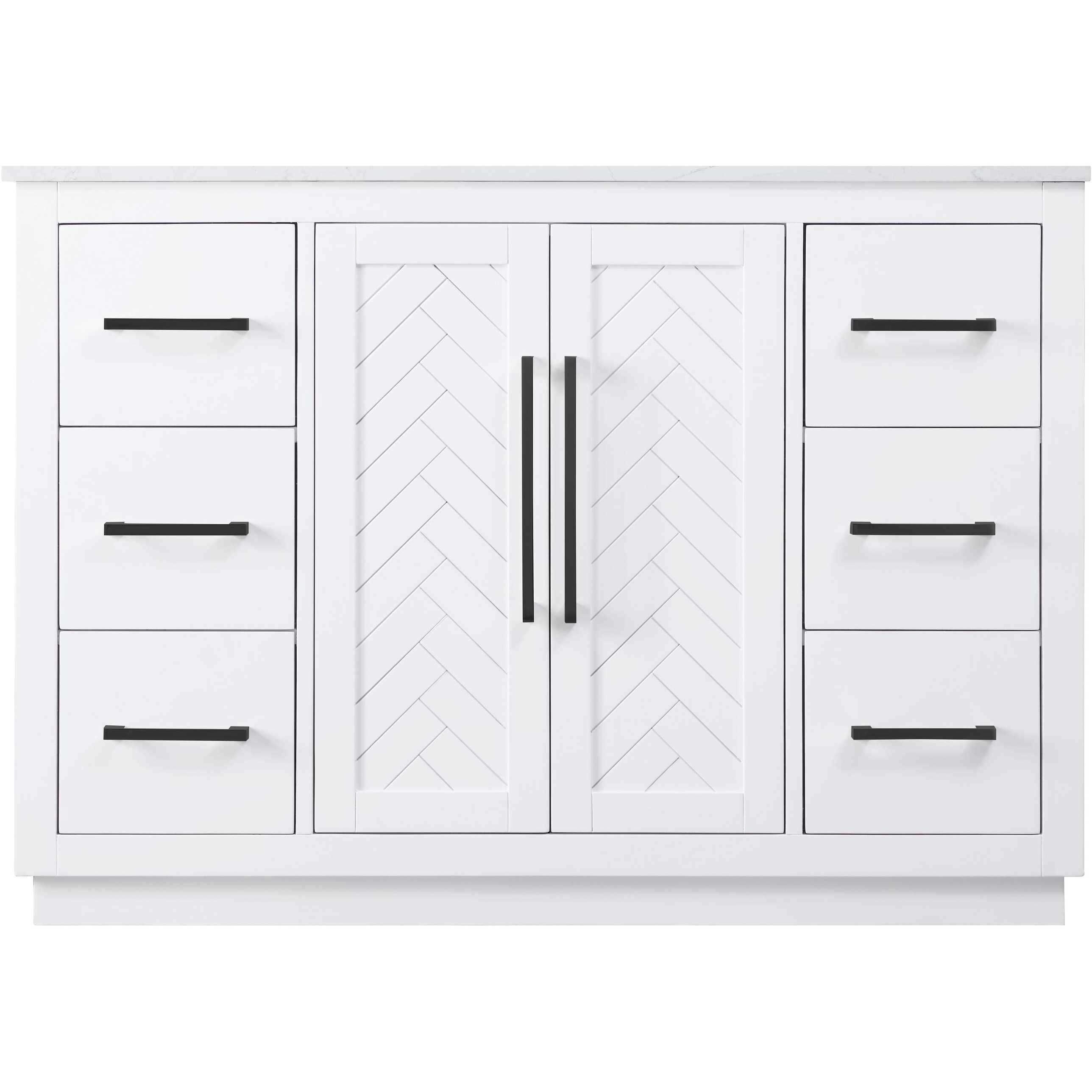 Chase 48 X 34 inch White Bathroom Vanity Cabinet