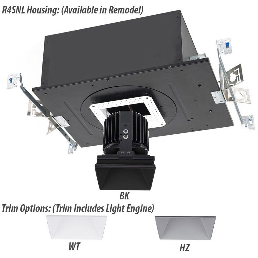Volta LED White Recessed Lighting in Flood, 85, 2700K