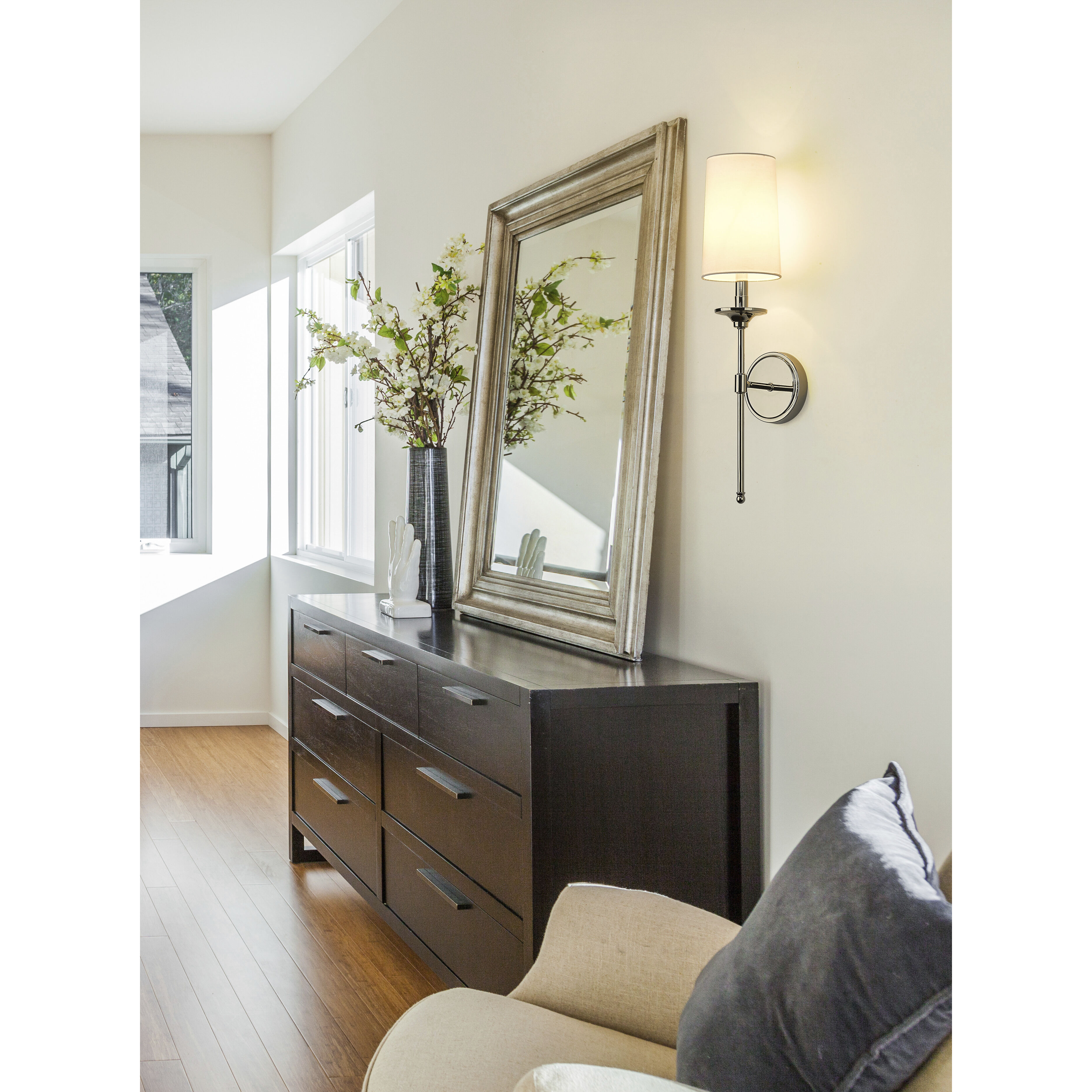 Emily Wall Sconce Wall Light in Polished Nickel