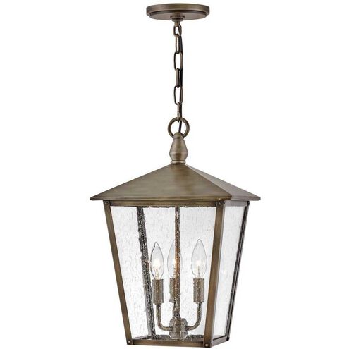 Heritage Huntersfield 3 Light 11 inch Burnished Bronze Outdoor Hanging Lantern
