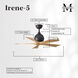 Atlas Irene-5 42 inch Textured Bronze with Light Maple Blades Indoor/Outdoor Ceiling Fan