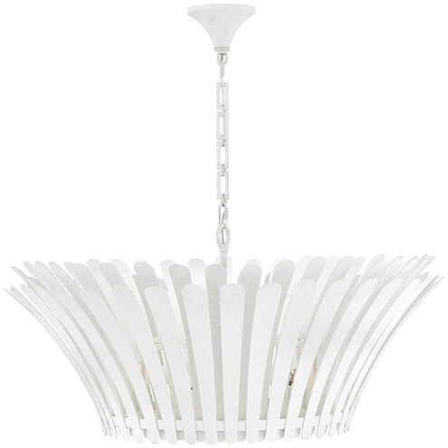 Reina 8 Light 33.75 inch Textured Plaster Chandelier Ceiling Light