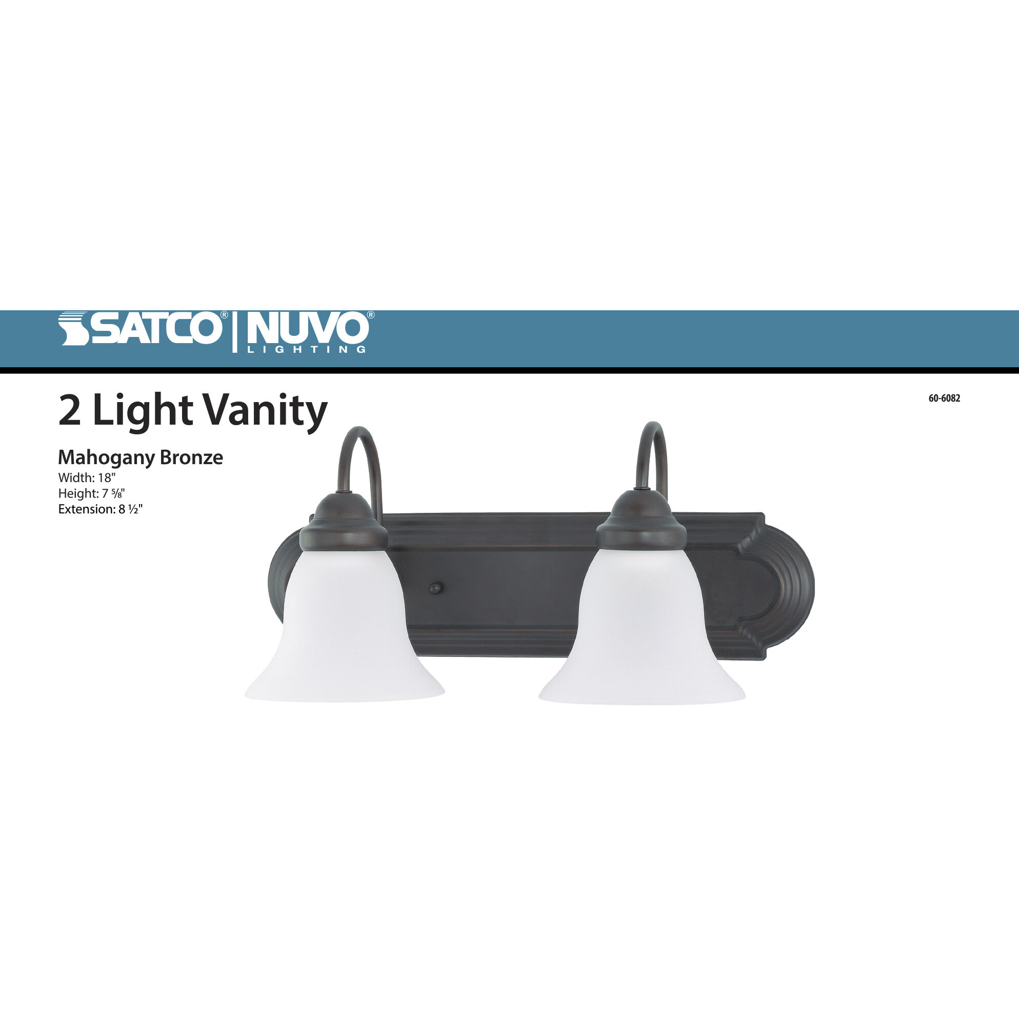 Brentwood 2 Light 18 inch Mahogany Bronze Vanity Light Wall Light